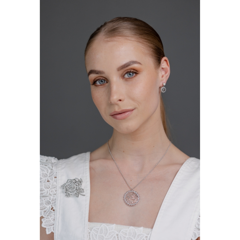 FOLKIE earrings rose for Ľudmila Podjavorinská