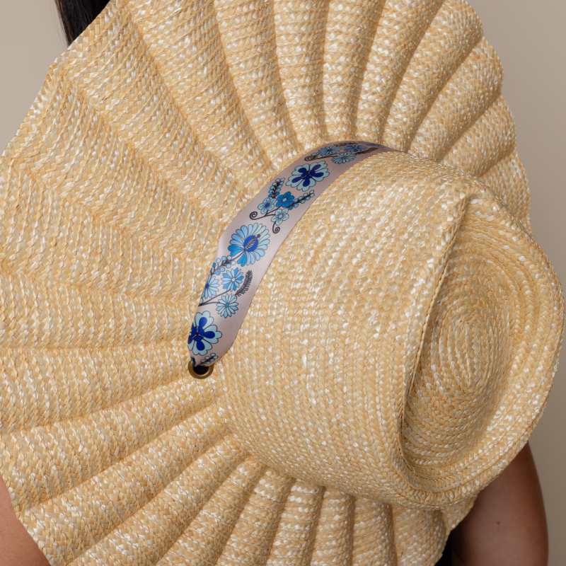 Hat with a beige ribbon Timrava