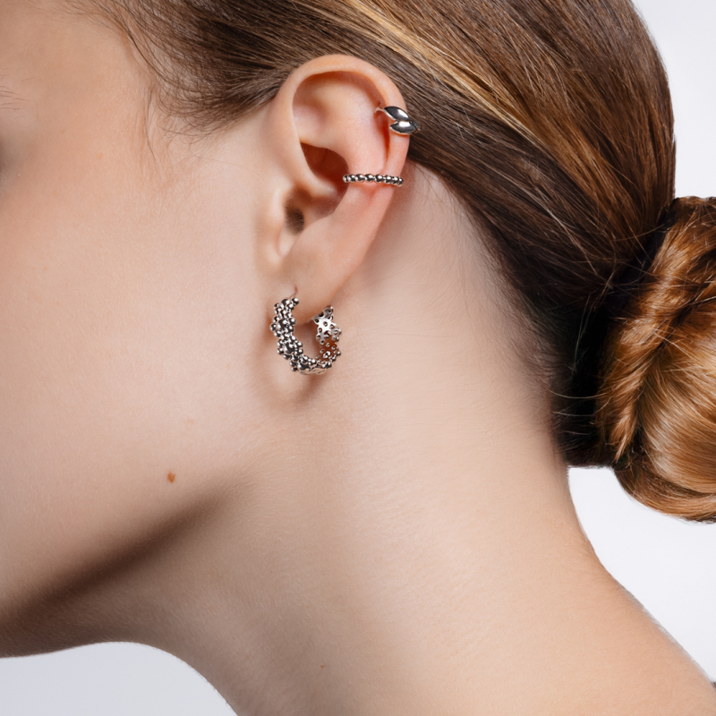 Earcuff Desana strieborný