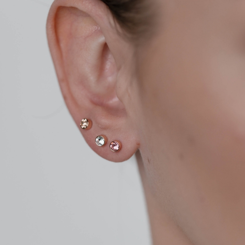 Small light pink earrings