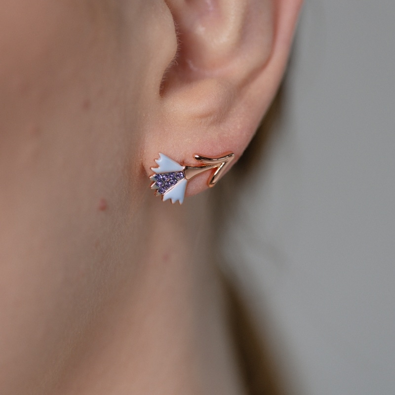 Earrings small cornflower