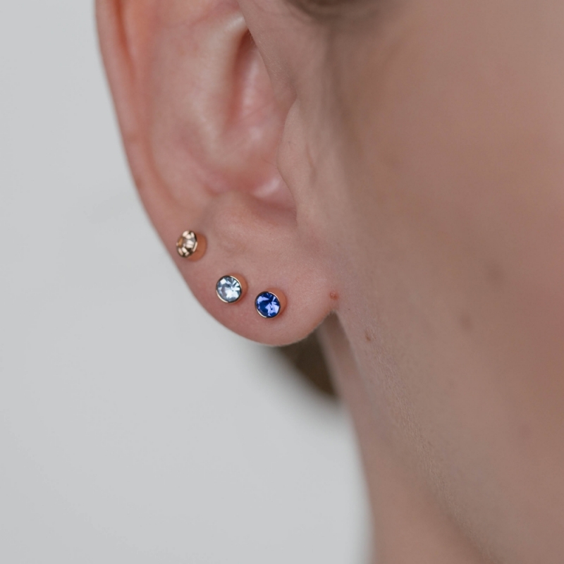 Small blue earrings