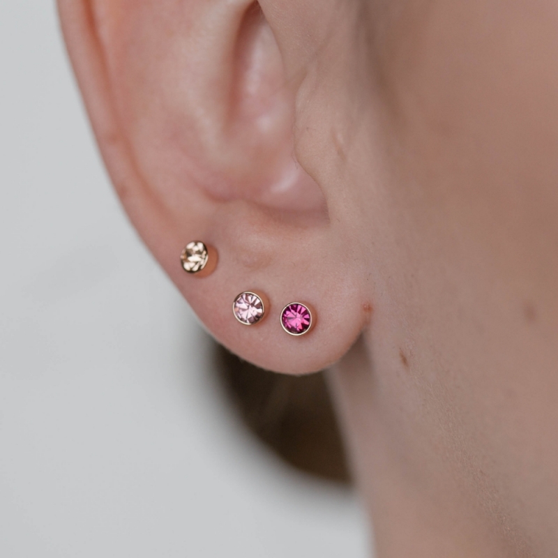 Small fuchsia earrings