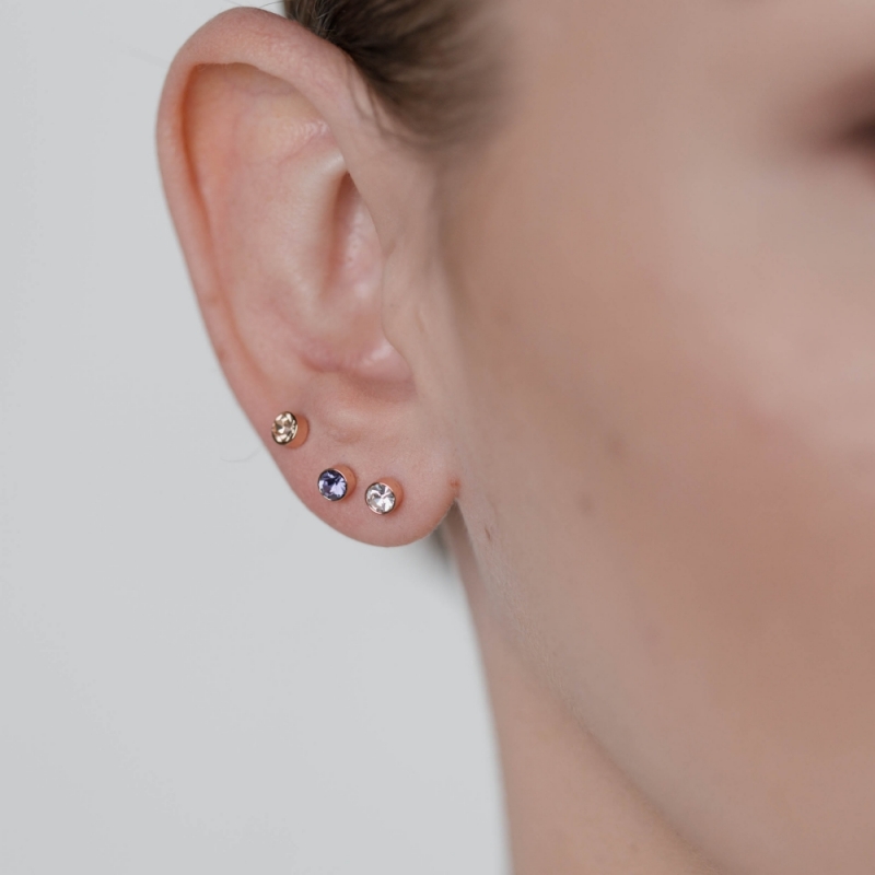 Small white earrings