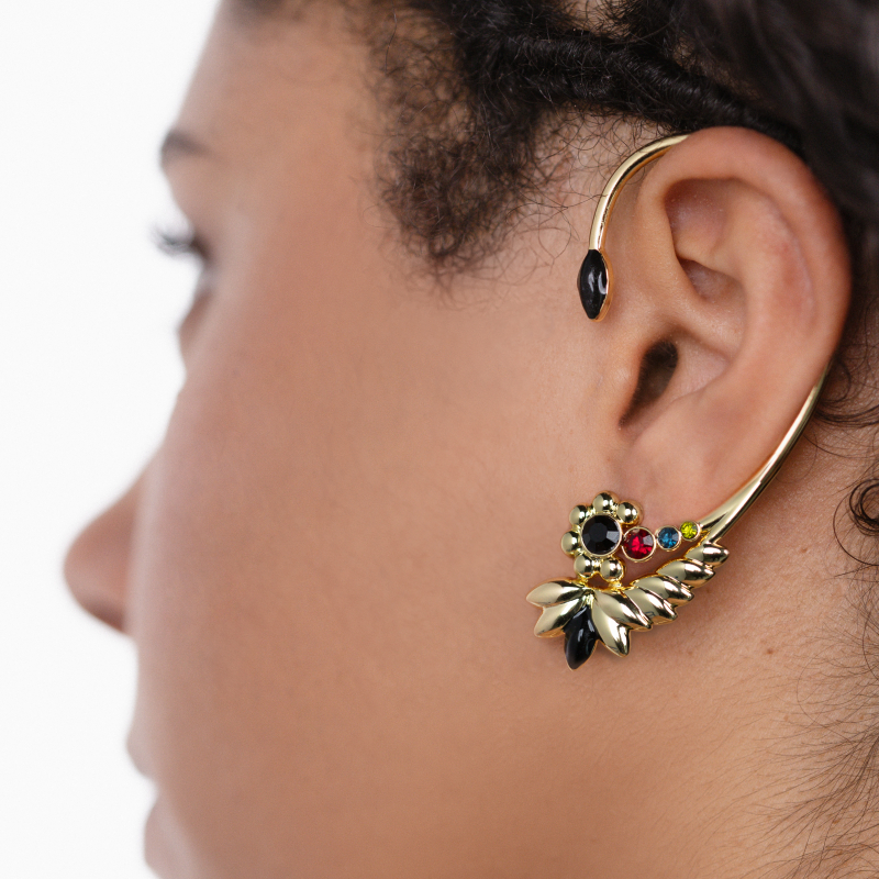 Ear climber with earring Vejana