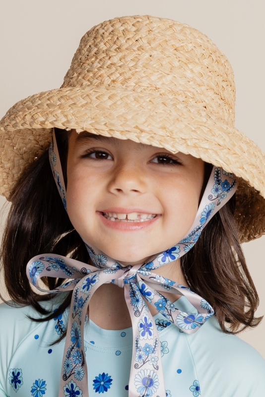 Children's hat with a beige ribbon Timrava