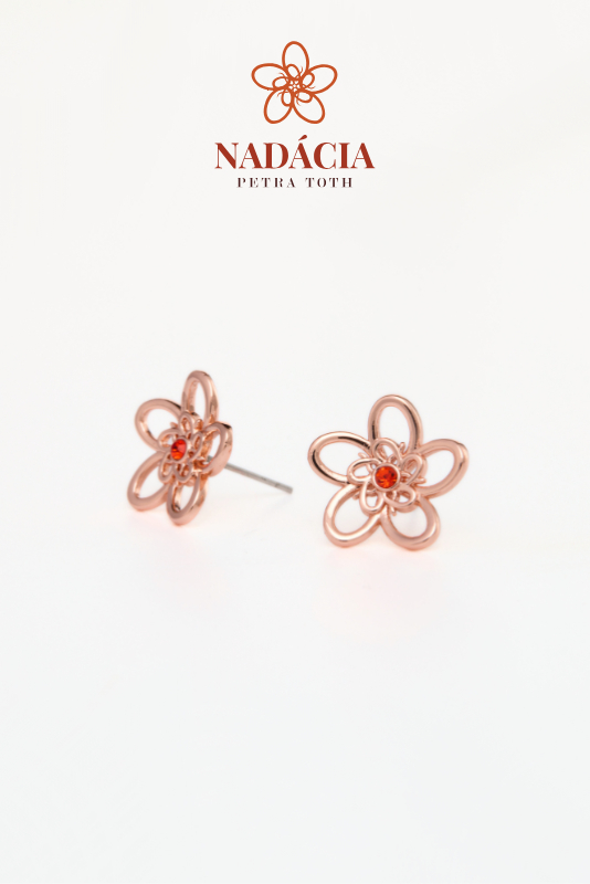 Rose gold flower earrings that help
