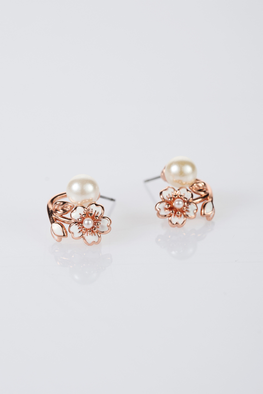 Small Doves and Cherries Earrings