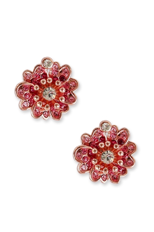 Pink earrings flowers
