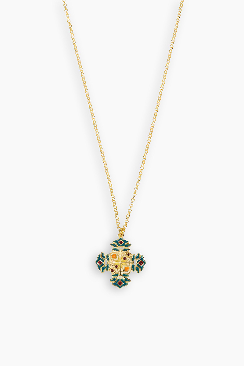 Blue Cross Necklace