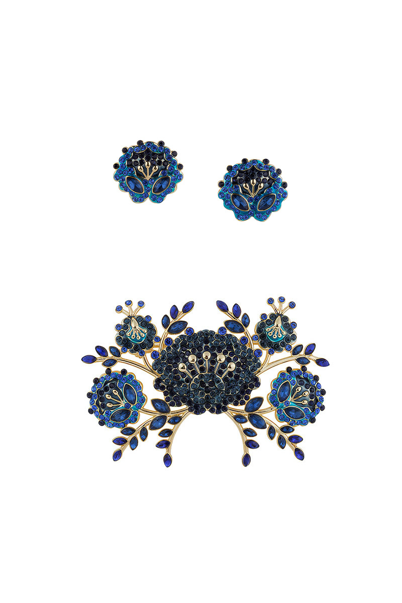Blue Poppy Flowers Set