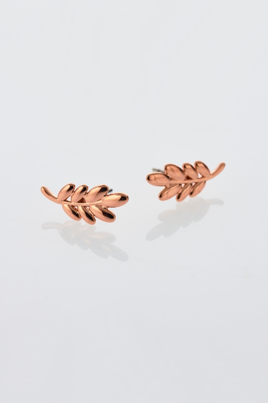 Earrings rosegold spikelet