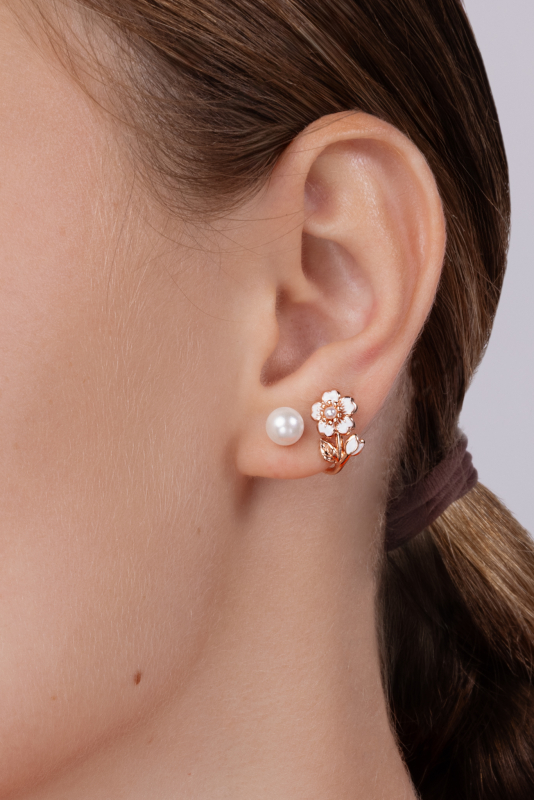 Small Doves and Cherries Earrings