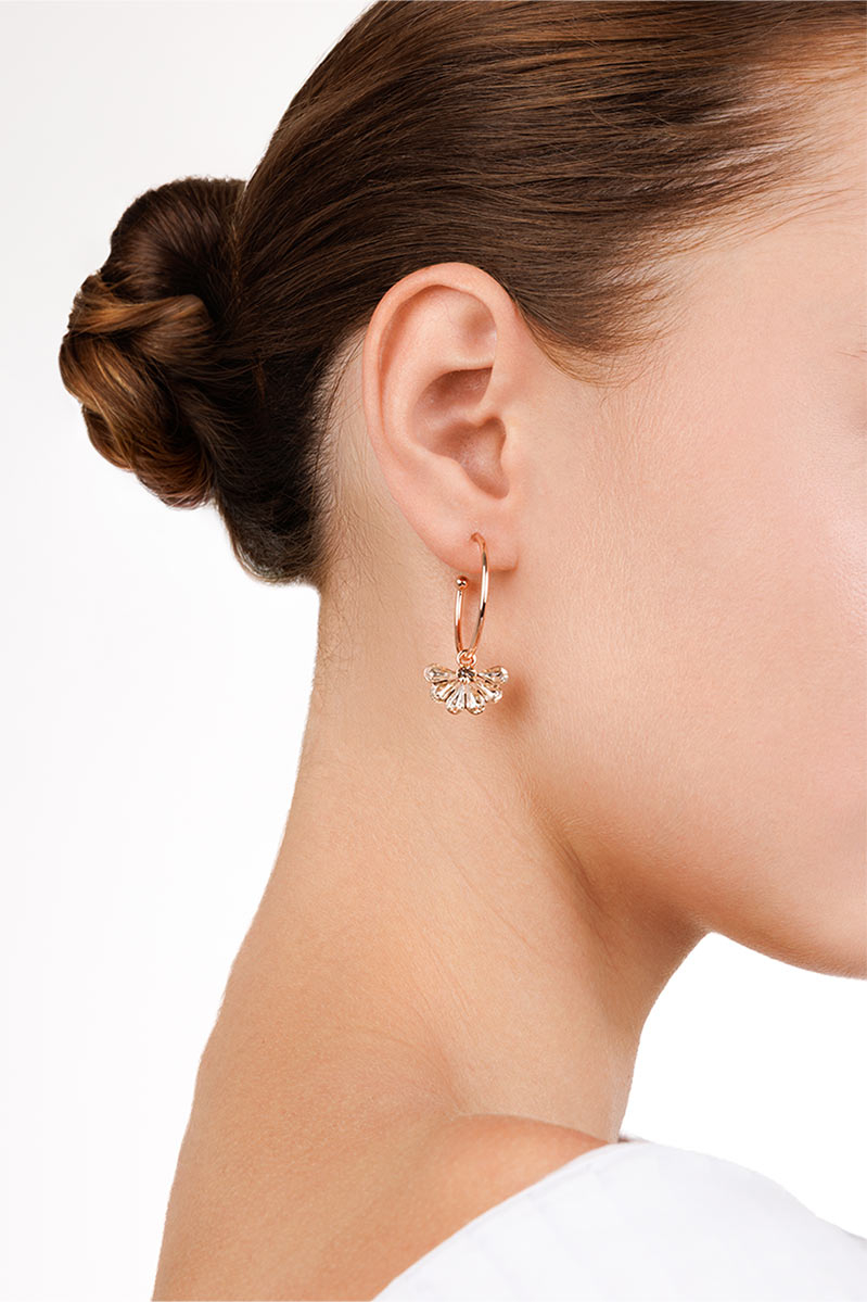 Small Rose Gold Circles Earrings
